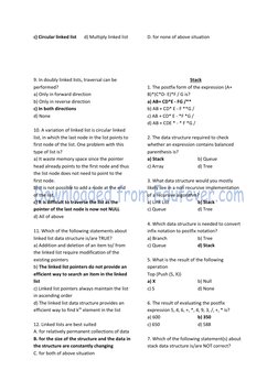 Data Structure Exam Questions 2023 | PDF | Array Data Structure | Queue ...