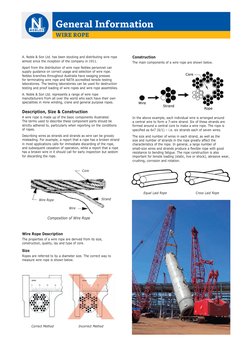 General Information
A. Noble & Son Ltd. has been stocking and distributing wire rope 
almost since the inception of the compa