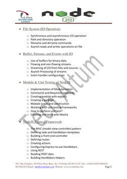 NodeJS Course Curriculum Overview | PDF | Computer Data | Information ...