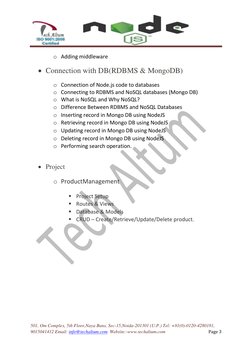 NodeJS Course Curriculum Overview | PDF | Computer Data | Information ...