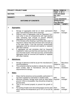 Batching Plant Method Statement | PDF | Construction Aggregate | Concrete