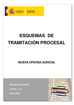  
Ministerio de Justicia 
Versión:  1.0 
mayo 2010 
 
 
 
 
NUEVA OFICINA JUDICIAL 
 
 
ESQUEMAS  DE  
TRAMITACIÓN PROCESAL
