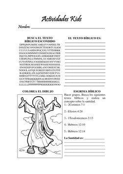 Actividades Kids 
Nombre: ___________________________________________________ 
 
 
EL TEXTO BÍBLICO ES: 
____________________