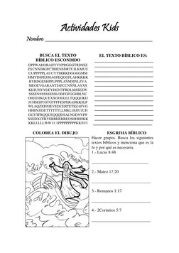 Actividades Kids 
Nombre: ___________________________________________________ 
 
 
EL TEXTO BÍBLICO ES: 
____________________