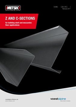 Z AND C-SECTIONS
for building shell and mezzanine 
floor applications
CI/SfB |	
| (28) | Hh2 |	
|
February 2017
voestalpine M