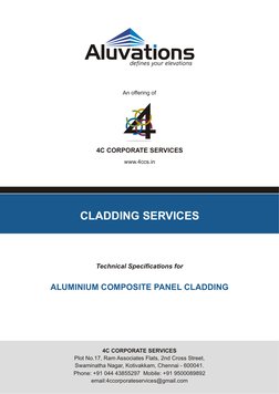 CLADDING SERVICES
www.4ccs.in
An offering of
4C CORPORATE SERVICES
4C CORPORATE SERVICES
Plot No.17, Ram Associates Flats, 2n