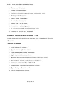 © 2016 Sidney Greenbaum and Gerald Nelson
1.
Protesters weren’t in the streets.
2.
The party wasn’t at war with itself.
3.
Th