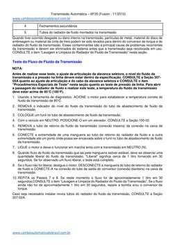 Transmissão Automática – 6F35 (Fusion - 11/2010) 
www.cambioautomaticodobrasil.com.br  (http://www.cambioautomaticodobrasil.c