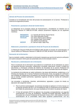 UNIVERSIDAD NACIONAL DEL ALTIPLANO  
FACULTAD DE CIENCIAS DE LA EDUCACIÓN: Carrera Profesional de Educación Inicial