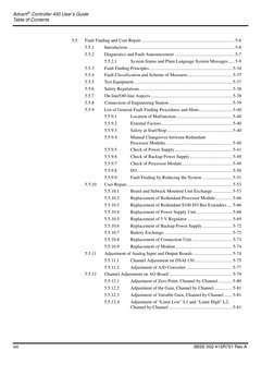 Advant® Controller 450 User’s Guide 
Table of Contents
viii
3BSE 002 415R701 Rev A 
5.5
Fault Finding and User Repair........