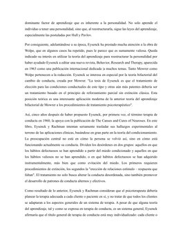 dominante factor de aprendizaje que es inherente a la personalidad. No solo aprende el
individuo a tener una personalidad, si