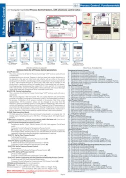 Page 6
UCP. Computer Controlled Process Control System, with electronic control valve :
4 Sets (sensor and elements + compute