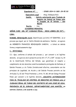 Expediente Nº  
 
: 07652-2014-0-1801-JR-PE-53 
                                   Especia