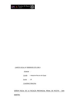 CARPETA FISCAL Nº: 2806094500-2015-288-0- 
                                     Asistente     :