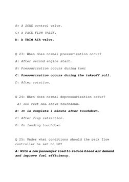 Air Conditioning and Pressurization Q&A Guide | PDF | Flight Dynamics ...