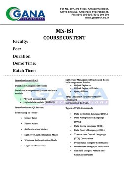 Flat No. 307, 3rd Floor, Annapurna Block,  
Aditya Enclave, Ameerpet, Hyderabad-38. 
Ph: 8340 905 905 / 8340 901 901 
www.gan