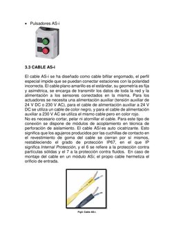  Pulsadores AS-i 
 
 
3.3 CABLE AS-i 
 
El cable AS-i se ha diseñado como cable bifilar engomado, el perfil 
especial impide