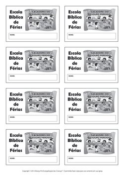 Copyright © 2014 Aliança Pró Evangelização das Crianças®.  É permitido fazer cópia para uso somente em sua igreja. 
NOME:
Esc