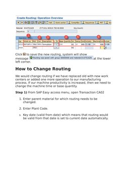 Creating and Managing SAP PP Routings | PDF | Business Process | Routing