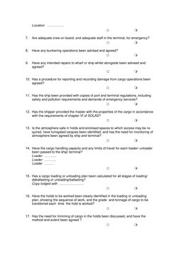 BLU Code Ship/Shore Safety Checklist | PDF | Ships | Cargo