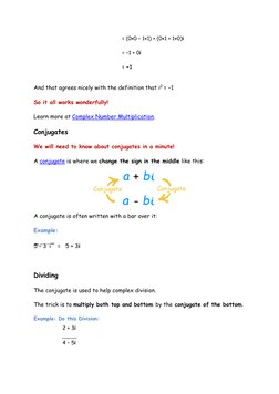 = (0×0 − 1×1) + (0×1 + 1×0)i   
  
  = −1 + 0i 
  
  
  = −1 
 
And that agrees nicely with the definition that i2 = −1