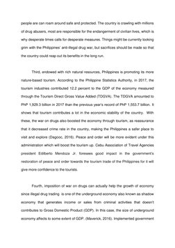 people are can roam around safe and protected. The country is crawling with millions 
of drug abusers, most are responsible f