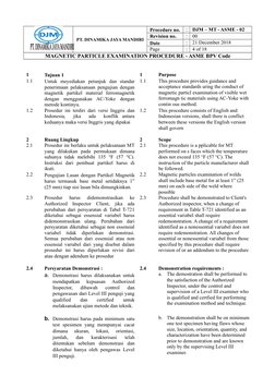 PT. DINAMIKA JAYA MANDIRI
Procedure no.
:
DJM – MT - ASME - 02
Revision no.
:
00
Date
:
21 December 2018
Page
:
4 of 18
MAGNE