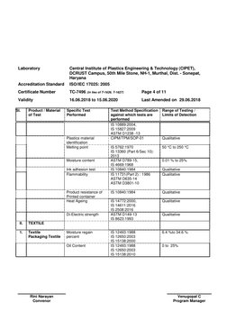 Laboratory 
Central Institute of Plastics Engineering & Technology (CIPET),  
DCRUST Campus, 50th Mile Stone, NH-1, Murthal,