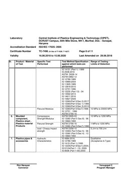 Laboratory 
Central Institute of Plastics Engineering & Technology (CIPET),  
DCRUST Campus, 50th Mile Stone, NH-1, Murthal,