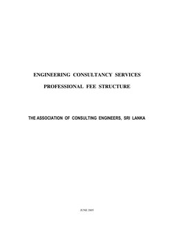 Engineering Consultancy Fee Structure | PDF | Procurement | Cost