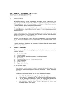 Engineering Consultancy Fee Structure | PDF | Procurement | Cost