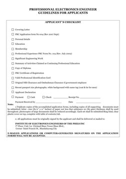 PECE Application Guidelines for Engineers | PDF | Notary Public | Affidavit