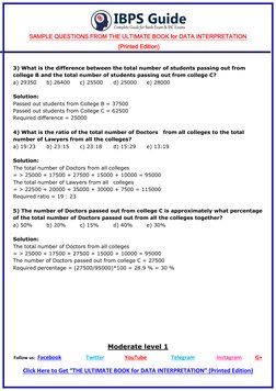 SAMPLE QUESTIONS FROM THE ULTIMATE BOOK for DATA INTERPRETATION 
 (Printed Edition) 
 
Follow us:  Facebook  (https://www.f