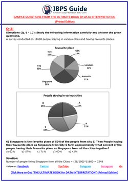 SAMPLE QUESTIONS FROM THE ULTIMATE BOOK for DATA INTERPRETATION 
 (Printed Edition) 
 
Follow us:  Facebook  (https://www.f