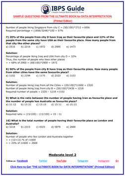 SAMPLE QUESTIONS FROM THE ULTIMATE BOOK for DATA INTERPRETATION 
 (Printed Edition) 
 
Follow us:  Facebook  (https://www.f