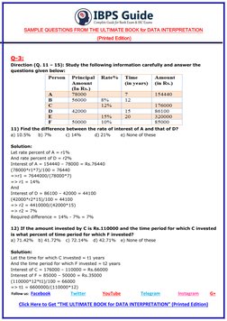SAMPLE QUESTIONS FROM THE ULTIMATE BOOK for DATA INTERPRETATION 
 (Printed Edition) 
 
Follow us:  Facebook  (https://www.f