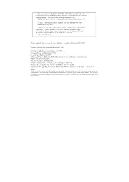 III 
 
 
 
Título original: Het verstoorde leven. Dagboek van Etty Hillesum 1941-1943 
 
Primera edición en Anthropos Editori