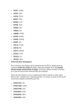  
44251: JORR 
 
44252: ZAH 
 
44253: FRUL 
 
60297: KRII 
 
60298: LUN 
 
60299: AUS 
 
46B89: OD 
 
46B8A: AH 
 
4