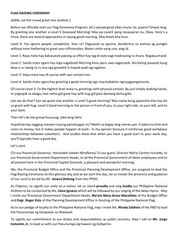 Emcee Script for Flag Raising Ceremony | PDF | Career & Growth | Social ...
