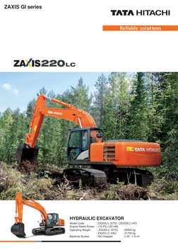 Tata Hitachi ZX220LC Excavator Overview | PDF | Horsepower