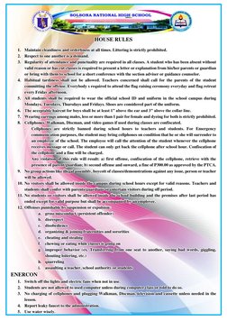 Student Let House Rules Student House Rules and Regulations | PDF | Government | Justice