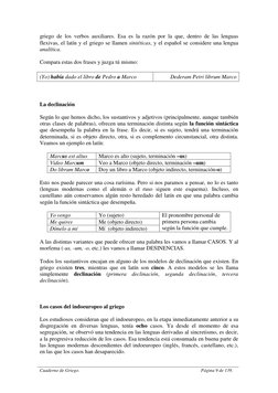 Cuaderno de Griego.                                                                                                        Pá