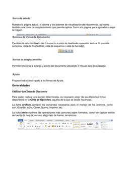 Barra de estado 
 
Muestra la página actual, el idioma y los botones de visualización del documento, así como 
también un