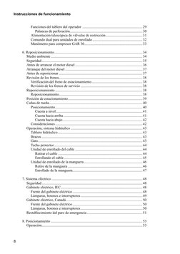 Instrucciones de funcionamiento 
8
Funciones del tablero del operador .......................................................
