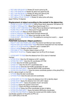 o ROT ABO IDPL@ BY 90 Rotate CE local to pline by 90. . 
o ROT THR IDP@ BY 90 Rotate CE about any ppoint by 90. 
o ROT THR ID