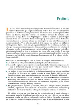 L
Prefacio
a Guía básica de bolsillo para el profesional de la nutrición clínica es una obra
concisa de consulta, que los pro