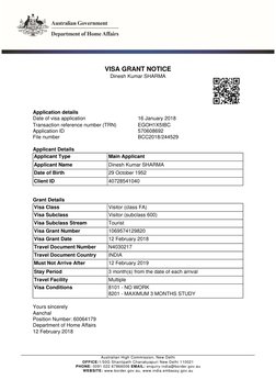 Australian High Commission, New Delhi
OFFICE:1/50G Shantipath Chanakyapuri New Delhi 110021
PHONE: 0091 022 67866006 EMAIL: e