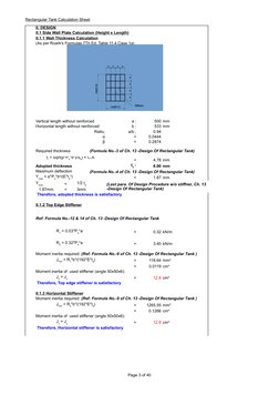 Rectangular Tank Design Calculations | PDF | Pressure | Elasticity ...
