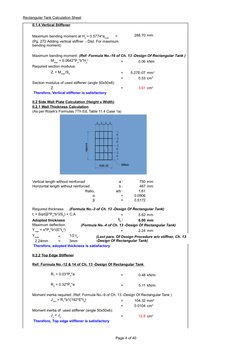 Rectangular Tank Design Calculations | PDF | Pressure | Elasticity ...