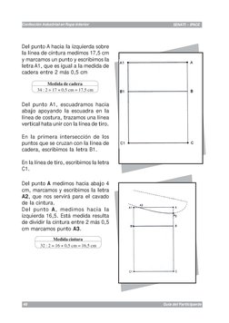 SENATI - IPACE
Confección industrial en Ropa interior
SENATI - IPACE
Guía del Participante
46
Del punto A medimos hacia abajo